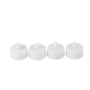 4 bougies chauffe-plat à LED blanches - 3,5 cm
