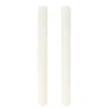 2 bougies flambeau rustiques - 2,5 x 25 cm - Couleur au choix