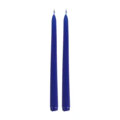 2 bougies flambeau - 2,2 x 25 cm - Couleur au choix