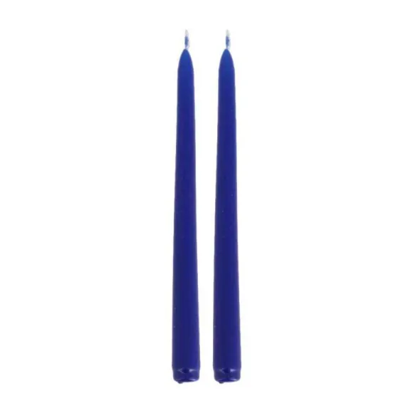 2 bougies flambeau - 2,2 x 25 cm - Couleur au choix