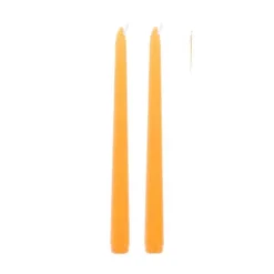 2 bougies flambeau - 2,2 x 25 cm - Couleur au choix