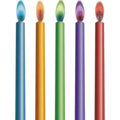 10 Bougies à flamme avec support