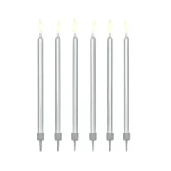 12 bougies longues - 12,5 cm - Couleur au choix
