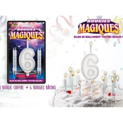Bougies magiques – Chiffre 6
