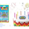 8 Bougies Multicolores et Totem "Joyeux Anniversaire"