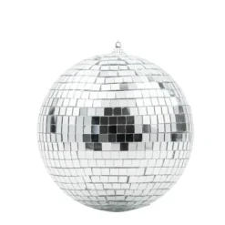 Boule à facettes miroir argentée à suspendre - Diamètre 14 cm - Collection Time to Disco