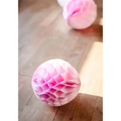 8 boules alvéolées - Rose