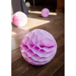 8 boules alvéolées - Rose