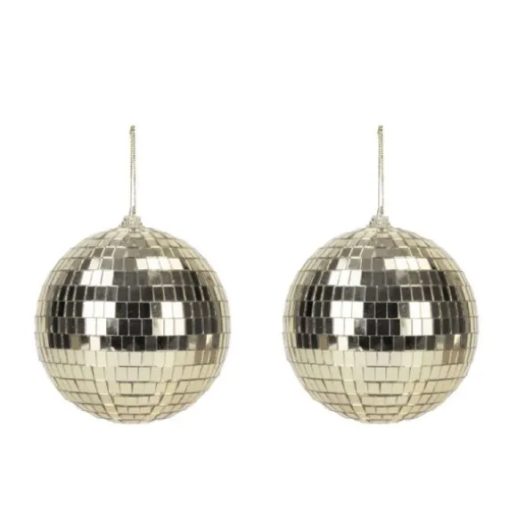 2 boules à facettes pour disco - Diamètre 10 cm - Couleur au choix