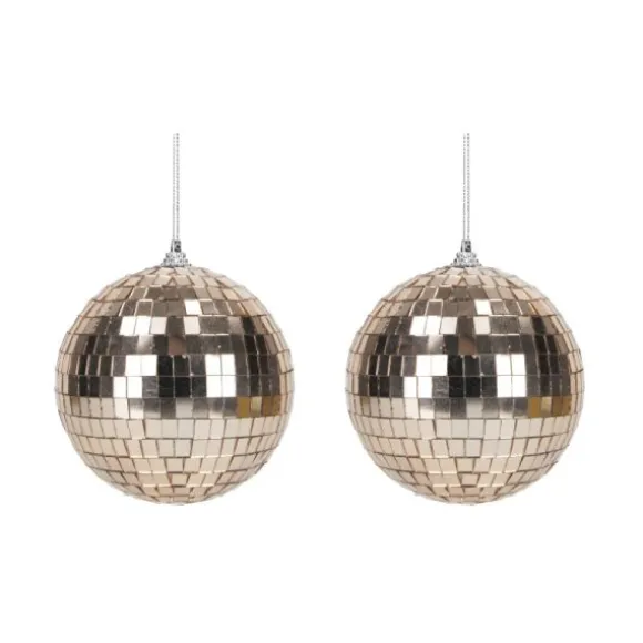 2 boules à facettes pour disco - Diamètre 10 cm - Couleur au choix