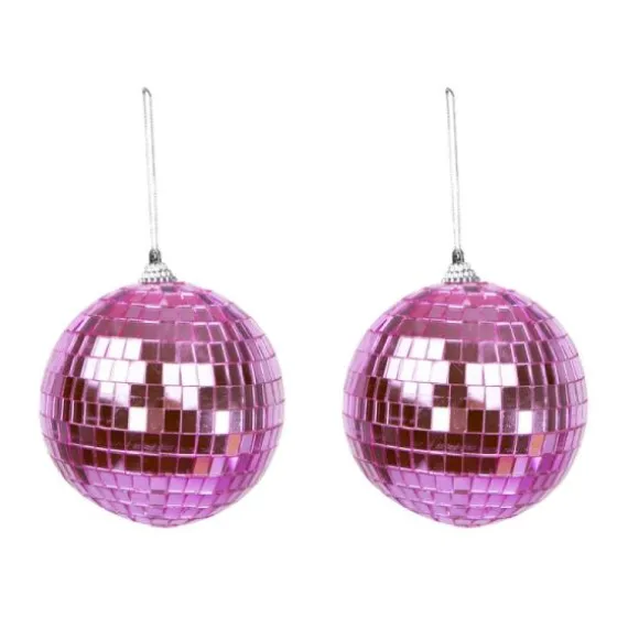 2 boules à facettes pour disco - Diamètre 10 cm - Couleur au choix