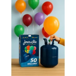 Bouteille hélium pour gonflage de 50 ballons - Jour de Fête - 0,40 m³