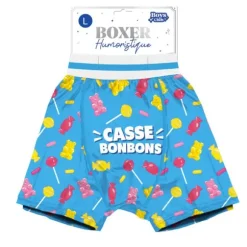 Boxer humoristique "Chaud bouillant" - Collection Boys Club - Taille au choix