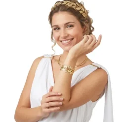 Bracelet de Romaine avec feuilles dorées de laurier