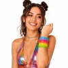 15 bracelets joncs fluos