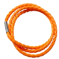 Bracelet tressé fluo - Orange