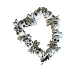 Bracelet Tête de mort et Os - 12 x 10 x 1,5 cm