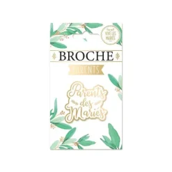 Broche dorée "Parents des mariés"