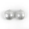 Bulle Pailletée Transparente 10 cm Argent
