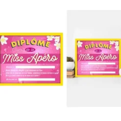Cadre avec Diplôme Miss Apéro