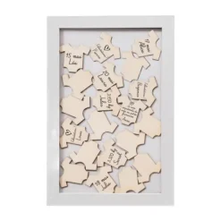 Cadre Blanc Livre d'Or pour Baby Shower - 20 x 30 cm