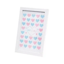 Cadre Blanc Livre d'Or pour Gender Reveal - 20 x 30 cm