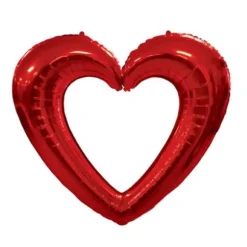 Cadre coeur Gonflable métallique - Couleur Rouge