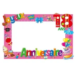 Cadre Photobooth Anniversaire - Age au Choix