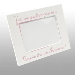 Cadre Photo "Veux-tu être ma Marraine" - Rose
