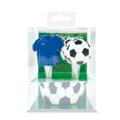 24 caissettes avec cake toppers - Football