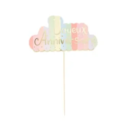 Cake Topper - Collection Mahault Pastel et Or - Modèle au choix