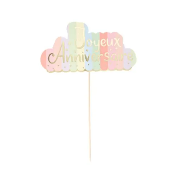 Cake Topper - Collection Mahault Pastel et Or - Modèle au choix