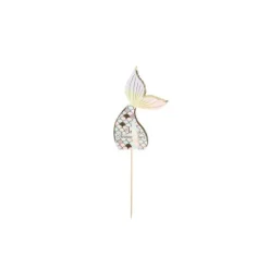 Cake Topper Joyeux Anniversaire - Sirène Pastel et Or