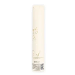 Canon à confettis avec serpentins blancs et dorés - 25 cm