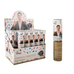 Canon à confettis - 20 cm - Couleur Multicolore