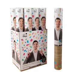 Canon à confettis - 40 cm - Couleur Multicolore
