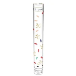 Canon à confettis pour anniversaire - Âge au choix