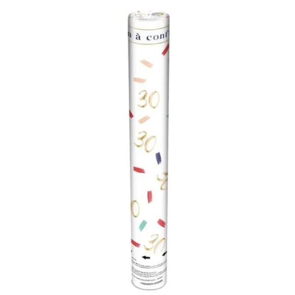 Canon à confettis pour anniversaire - Âge au choix