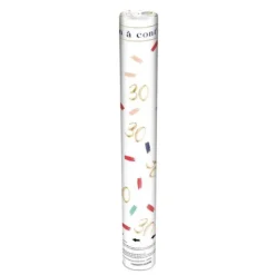 Canon à confettis pour anniversaire - Âge au choix