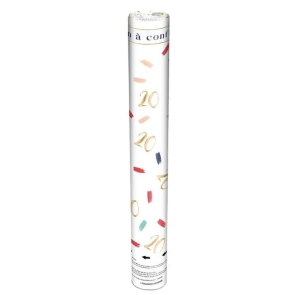 Canon à confettis pour anniversaire - Âge au choix