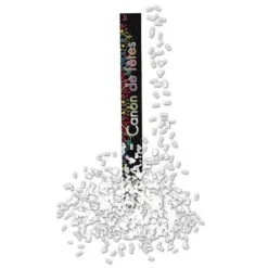 Canon à confettis Rectangles Blancs - 80 cm - Tir à 8 m