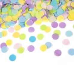 Canon à confettis ronds en papier - 60 cm - Pastel Multicolore