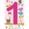 Carte d'Anniversaire Découp'âge fille avec Enveloppe