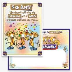 Carte d'Anniversaire Géante avec Enveloppe - 20 ans
