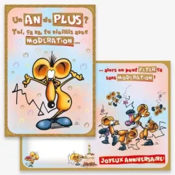 Carte d’Anniversaire Grand Format avec Enveloppe - "Bougies"