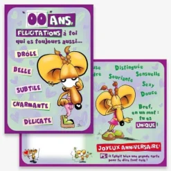 Carte d’Anniversaire Grand Format avec Enveloppe - "En prenant de l'âge…"