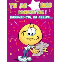 Carte d'Anniversaire Maxi Format avec Enveloppe - Age à personnaliser