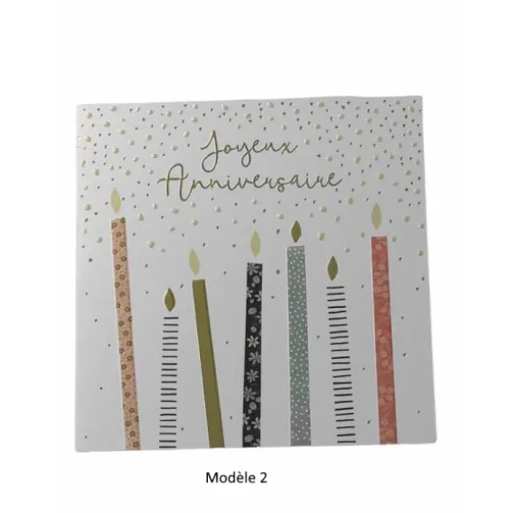 Carte de vœux - Joyeux Anniversaire - Modèle au choix