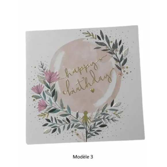 Carte de vœux - Joyeux Anniversaire - Modèle au choix