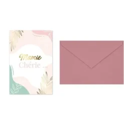 Carte et enveloppe - Mamie Chérie